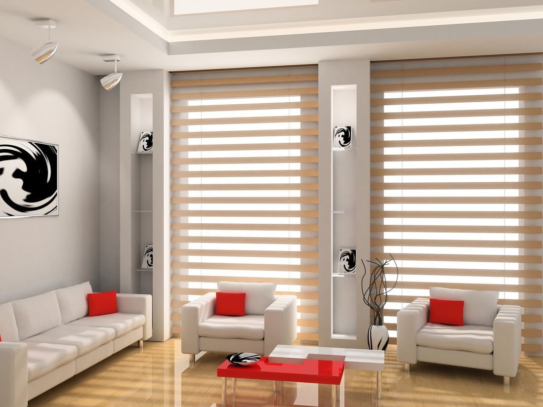 Modern room showing blinds 